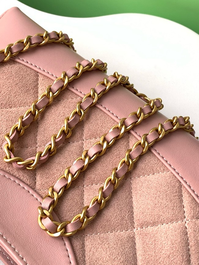Chanel SUEDE mini 31 bag AP3656 pink