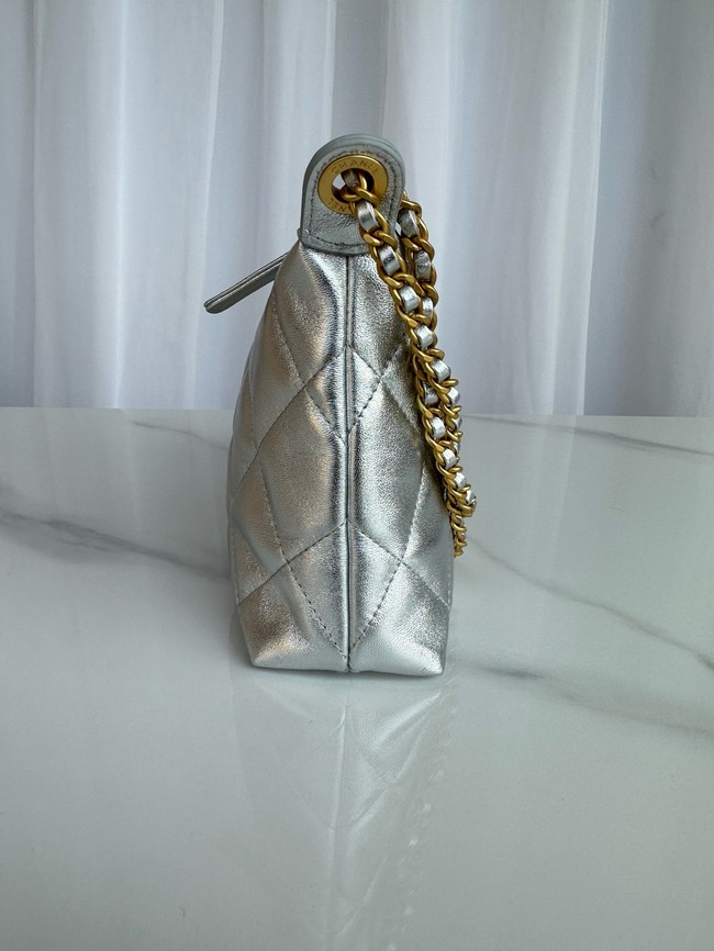 Chanel small HOBO BAG AS5528 Silver