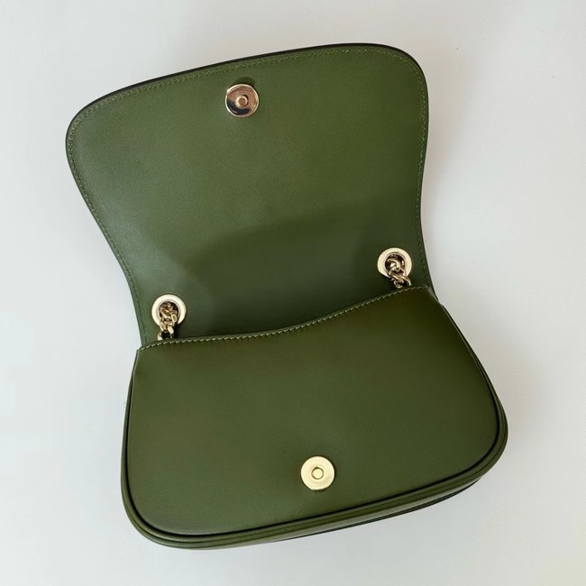 GUCCI BLONDIE SMALL SHOULDER BAG suede 815711 DARK GREEN
