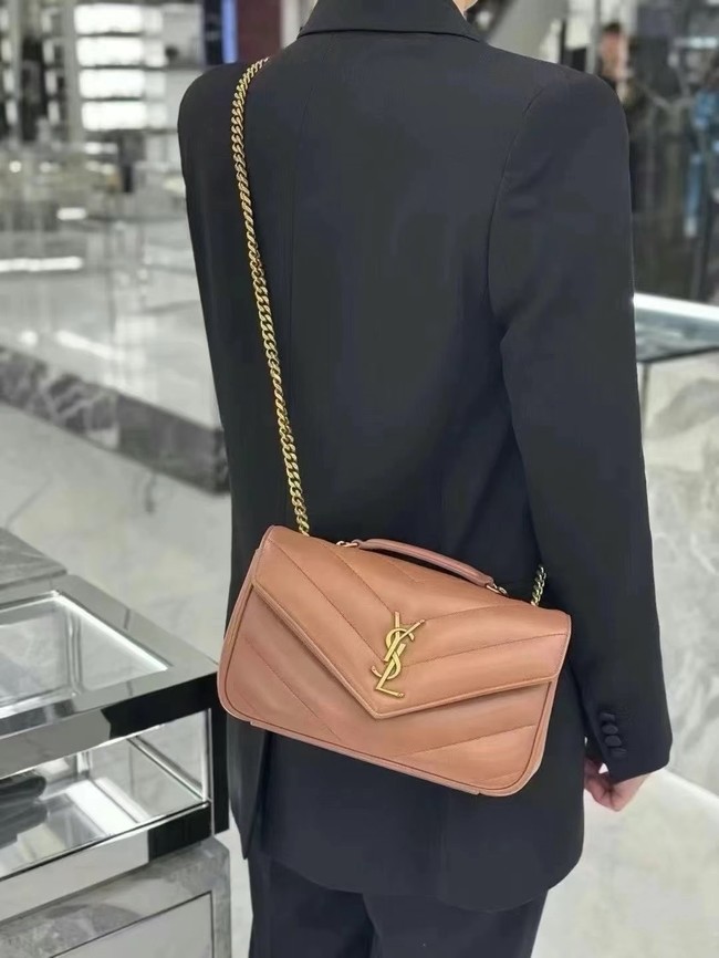 SAINT LAURENT LOULOU SMALL IN MATELASSE LAMBSKIN 801437 HORTENSIA