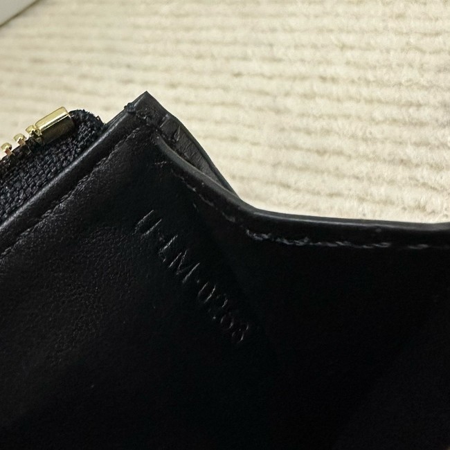 Celine ZIPPED CARD HOLDER IN SMOOTH LAMBSKIN 10K583 black