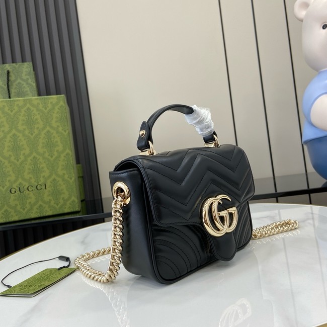 GUCCI GG MARMONT MINI TOP HANDLE BAG 811238 BLACK