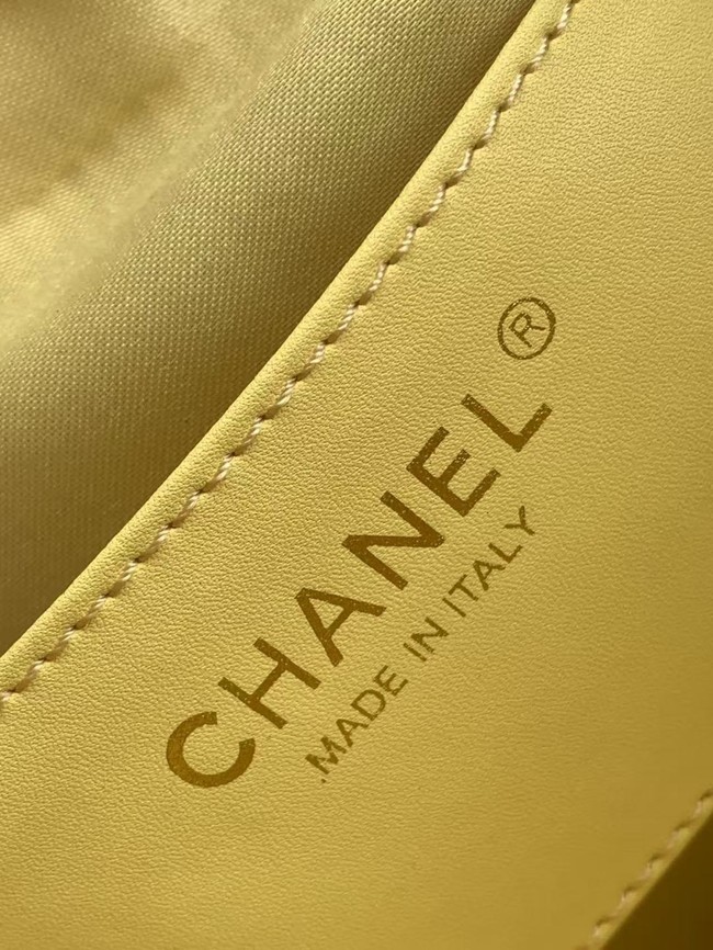 CHANEL 25 SMALL HANDBAG AS5293 Light Yellow