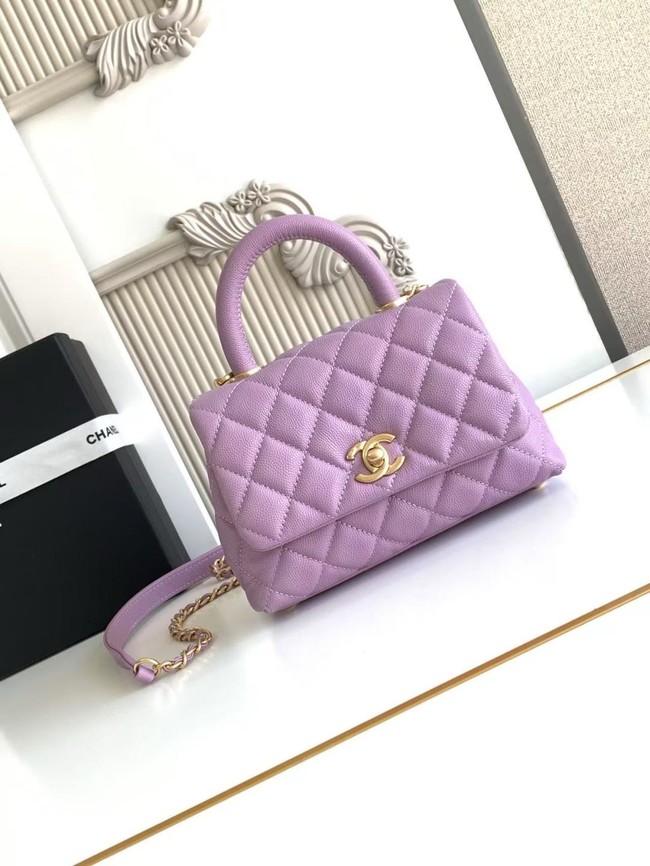 Chanel MINI FLAP BAG WITH TOP HANDLE AS2215-14