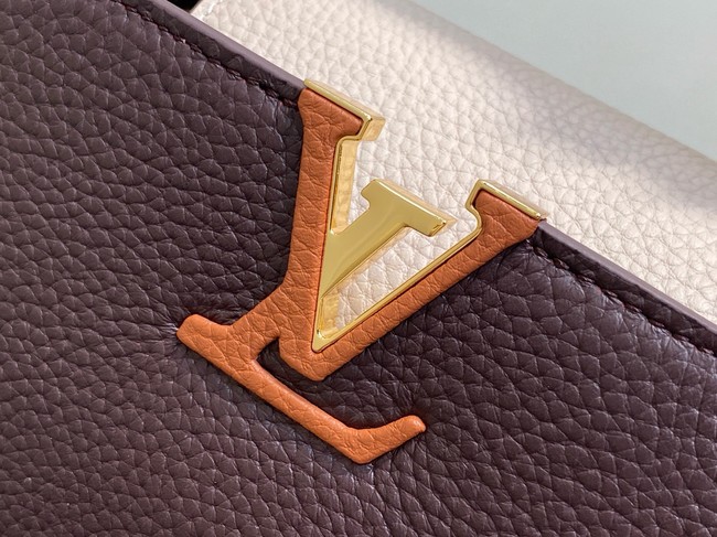 Louis Vuitton Capucines BB M12345 Chocolate & Quartz & Tan