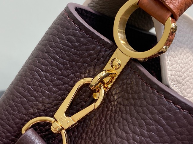 Louis Vuitton Ostrich Capucines BB M11908 Chocolate & Quartz & Tan