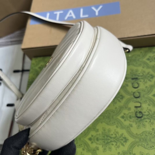 GUCCI GG MARMONT SMALL SHOULDER BAG 751628 WHITE