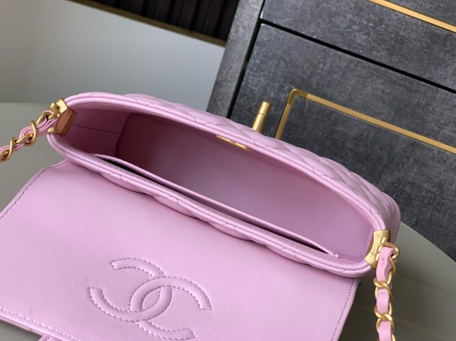 Chanel SMALL FLAP BAG WITH TOP HANDLE AS5355 pink
