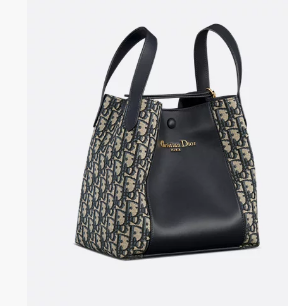 Dior Blue Dior Oblique Jacquard and Smooth Calfskin M2841USKU