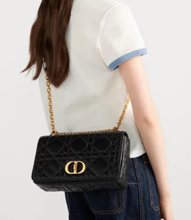 Dior Medium Soft Dior Caro Bag Macrocannage Lambskin M9253UHPA Black Dior Medium Soft Dior Caro Bag Macrocannage Lambskin M9253UHPA Black