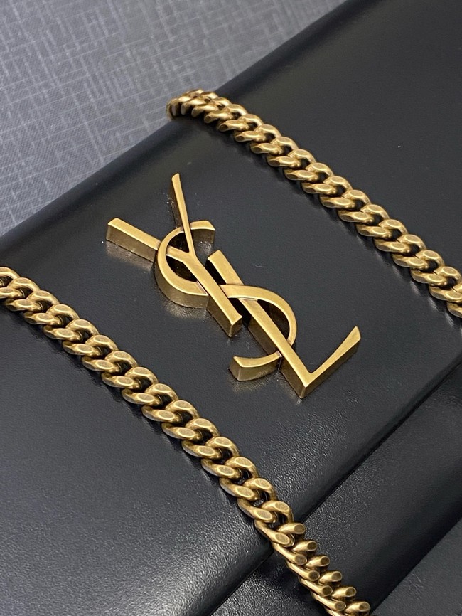 SAINT LAUREN SUNSET CLUTCH IN BOX SAINT LAURENT 810997 NOIR