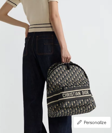 Dior Travel Backpack Blue Dior Oblique Jacquard M6104STZQ