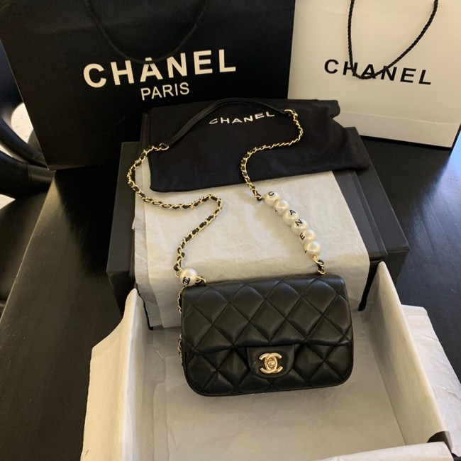 Chanel MINI CLASSIC HANDBAG Lambskin AS1436 black