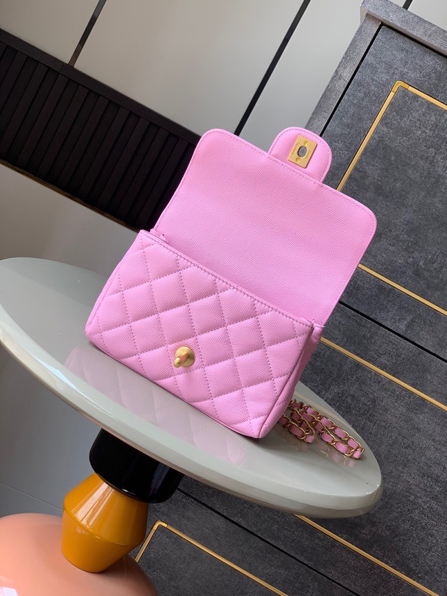 Chanel Grained Calfskin Shoulder Bag AS5329 pink