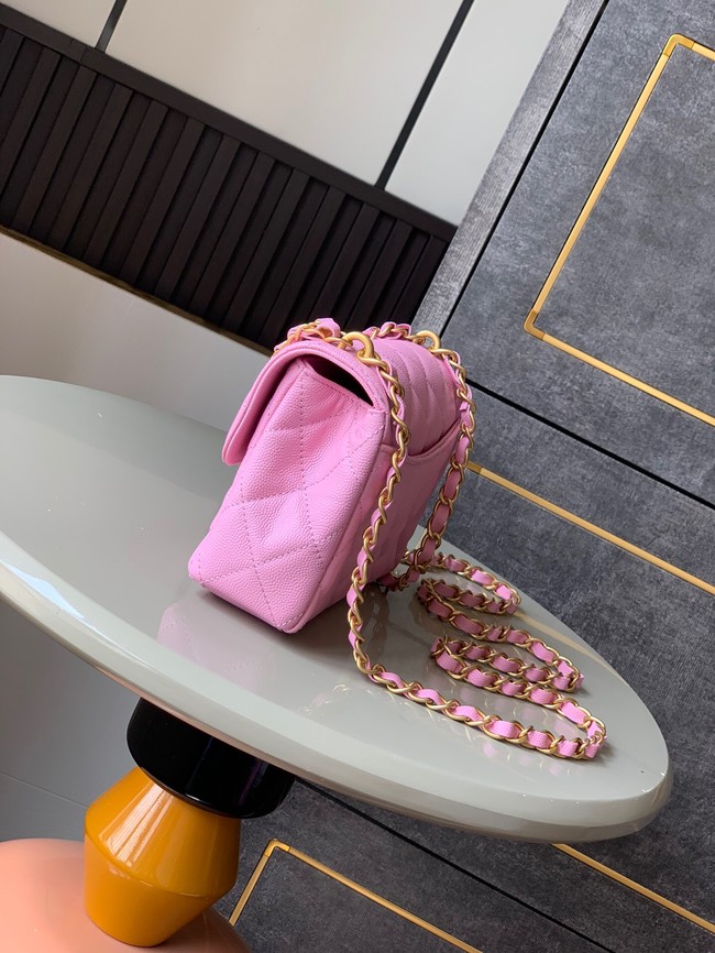 Chanel Grained Calfskin Shoulder Bag AS5329 pink