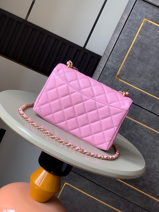 Chanel Grained Calfskin Shoulder Bag AS5330 pink