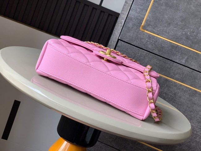 Chanel Grained Calfskin Shoulder Bag AS5330 pink
