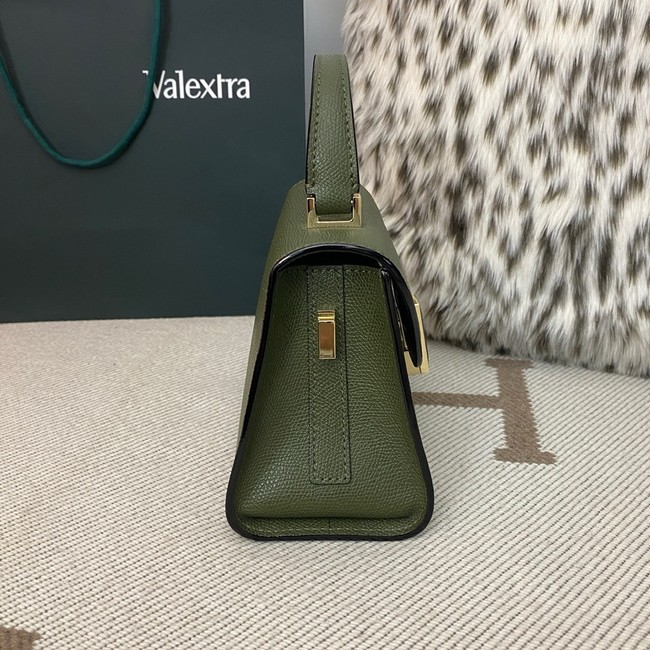 Valextra Iside Top Handle Mini Bag 00359 green