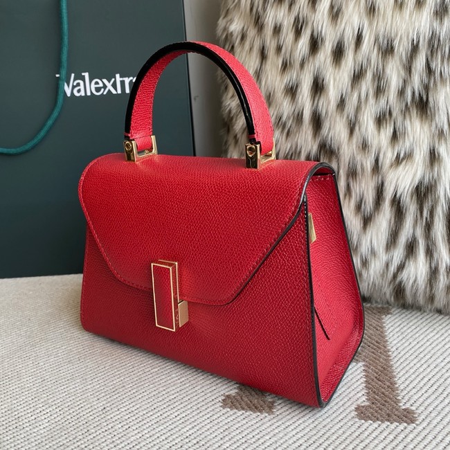Valextra Iside Top Handle Mini Bag 00359 red