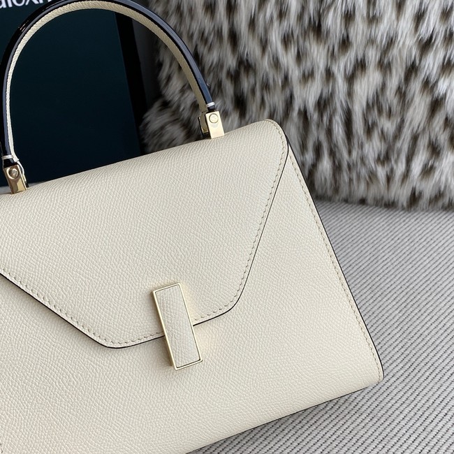 Valextra Iside Top Handle Medium Bag 56028 PERGAMENA WHITE