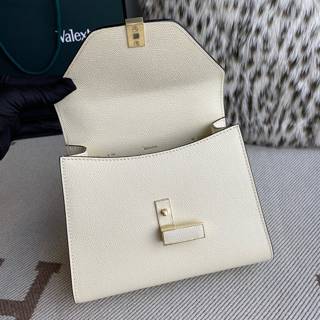 Valextra Iside Top Handle Medium Bag 56028 PERGAMENA WHITE