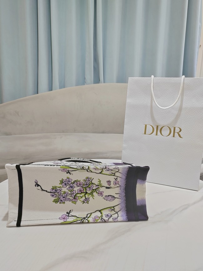 Medium Dior Book Tote Multicolor Dior Pivoine Embroidery M1296ZEXH