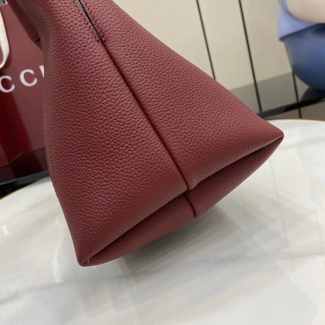 GUCCI SOFTBIT MEDIUM TOP HANDLE BAG 837467 Rosso Ancora red