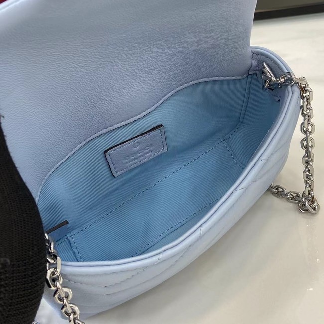 GUCCI GG MARMONT MINI SHOULDER BAG 841290 Light blue