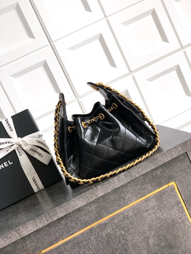 CHANEL 25 MINI HANDBAG Lambskin AS5631 black
