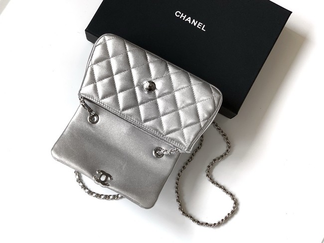 Chanel CLASSIC Original Lambskin 11.12 HANDBAG AS6564 Silver