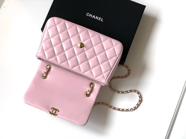 Chanel CLASSIC Original Lambskin 11.12 HANDBAG AS6565 pink