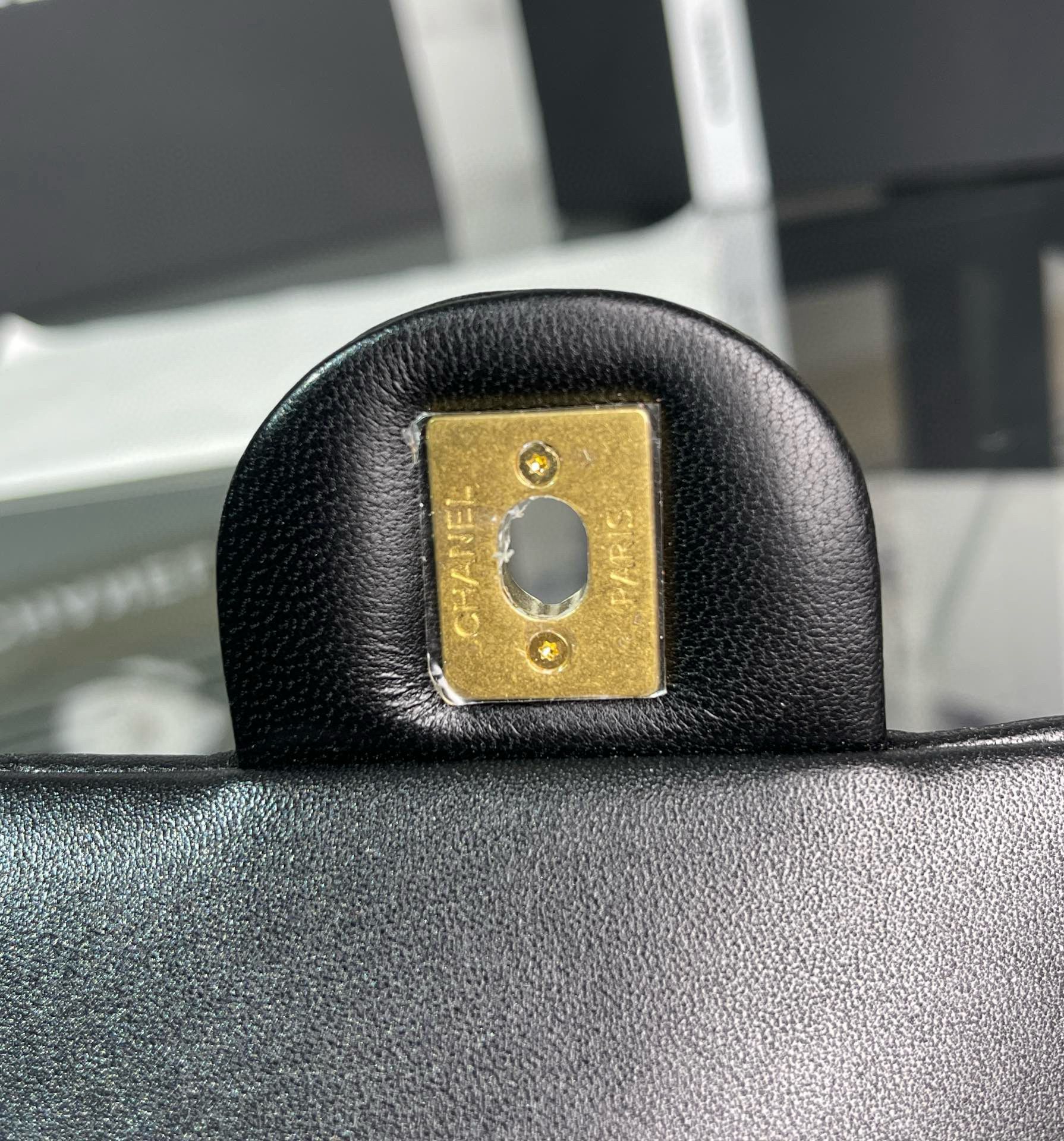 CHANEL MEDIUM FLAP ORIGINAL LEATHER BAG AS3215 Black CHANEL MEDIUM FLAP ORIGINAL LEATHER BAG AS3215 Black