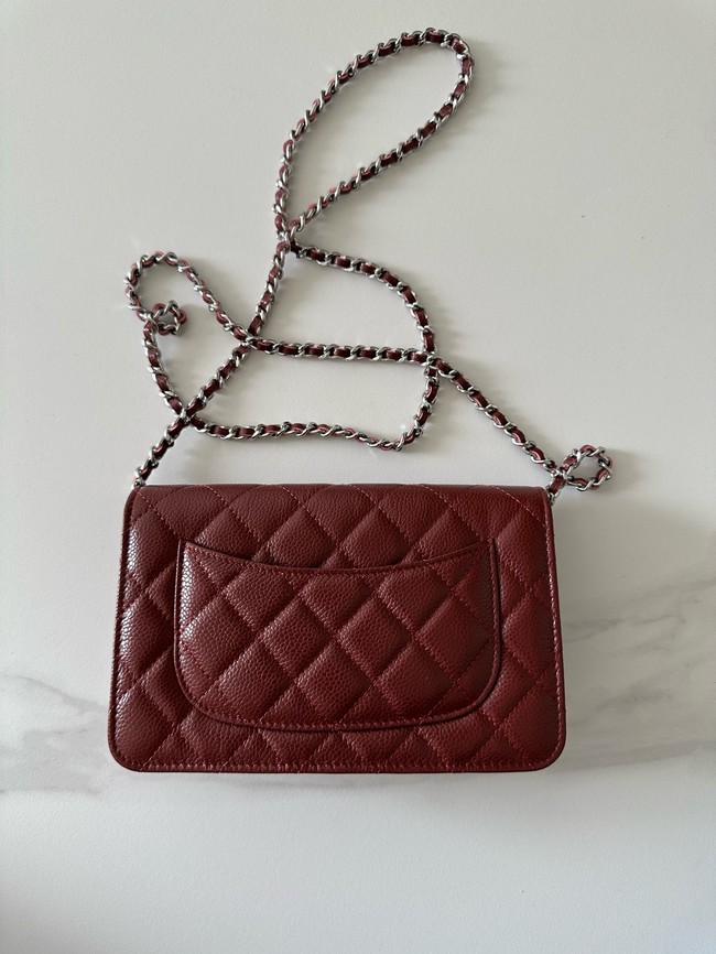 Chanel Classic Wallet On Chain Grained Calfskin AP4241-14