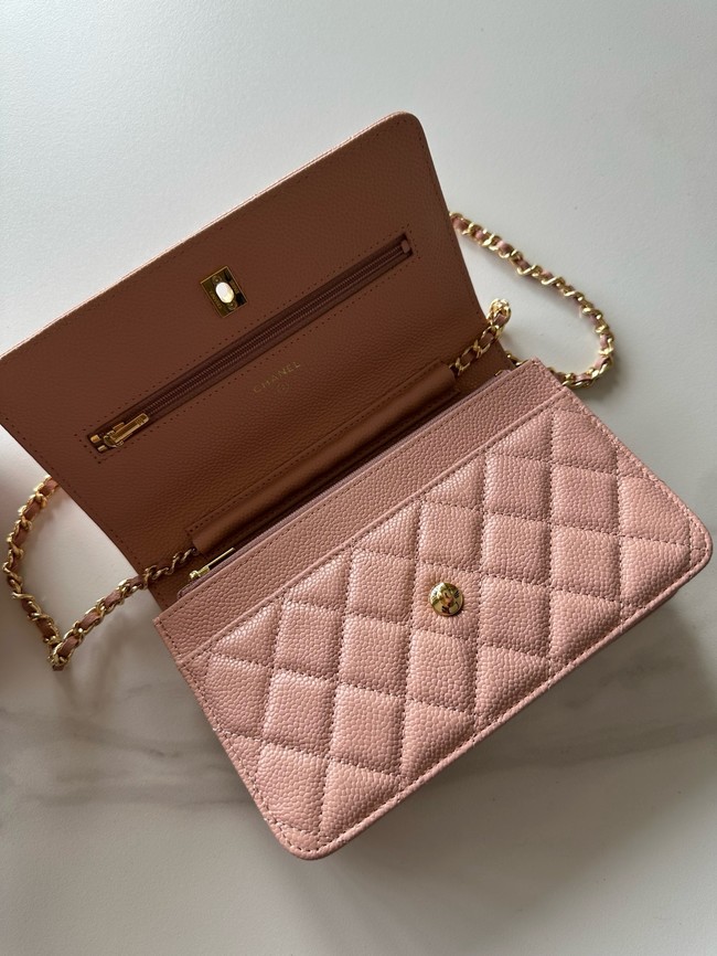 Chanel Classic Wallet On Chain Grained Calfskin AP4241-9