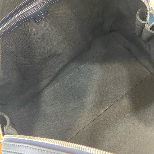 Gucci Original Leather GG Supreme Travel Bag 835688 blue