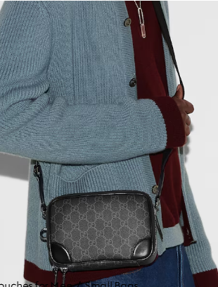 GUCCI GG Emblem mini crossbody bag 821217 black GUCCI GG Emblem mini crossbody bag 821217 black