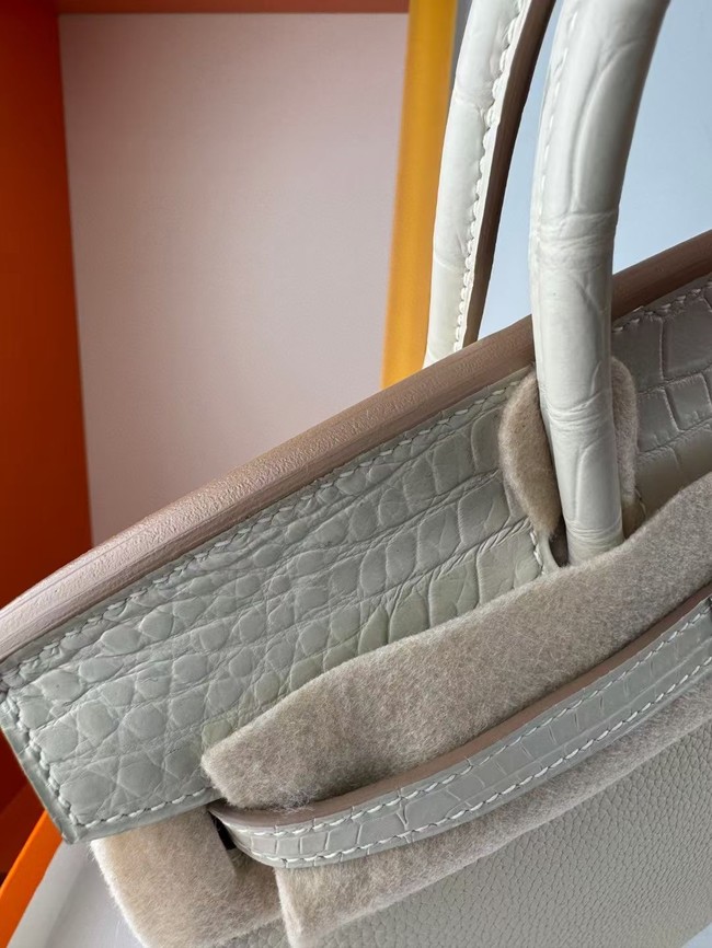 Hermes Birkin Bag Leather Nile crocodile&togo HBK2530-13