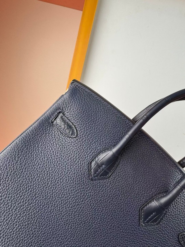 Hermes Birkin Bag Leather Nile crocodile&togo HBK2530-4