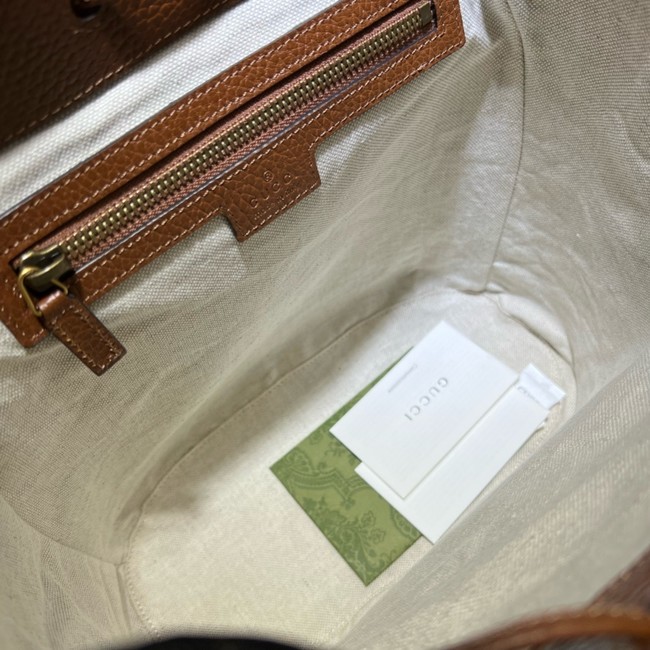 GUCCI Denim BACKPACK WITH INTERLOCKING G 674147 blue