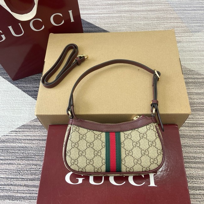 GUCCI Ophidia mini shoulder bag 838465 Rosso Ancora red