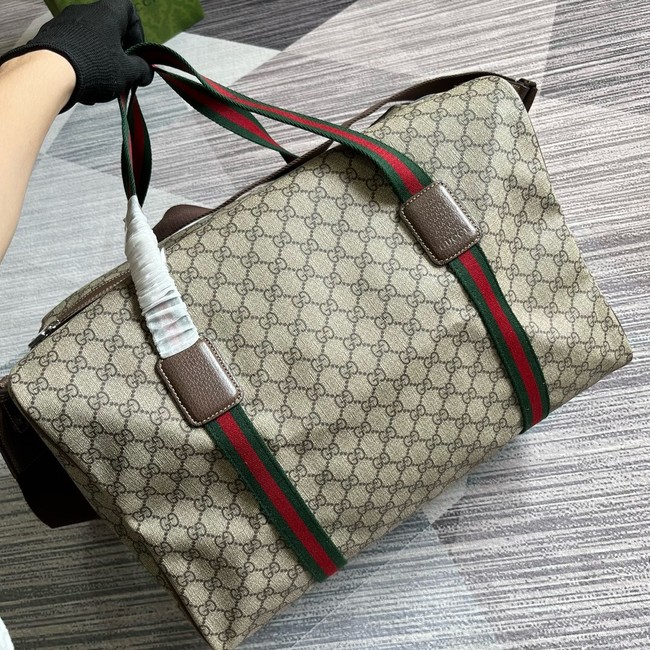 Gucci Medium duffle bag with Web 799871 brown