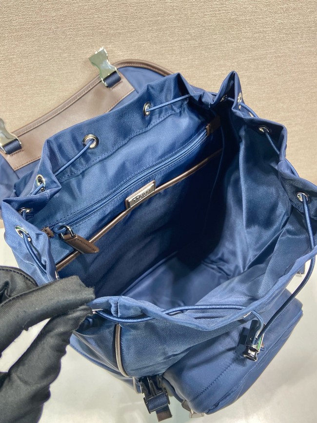 Prada Re-Nylon and Saffiano leather backpack 2VZ135 blue