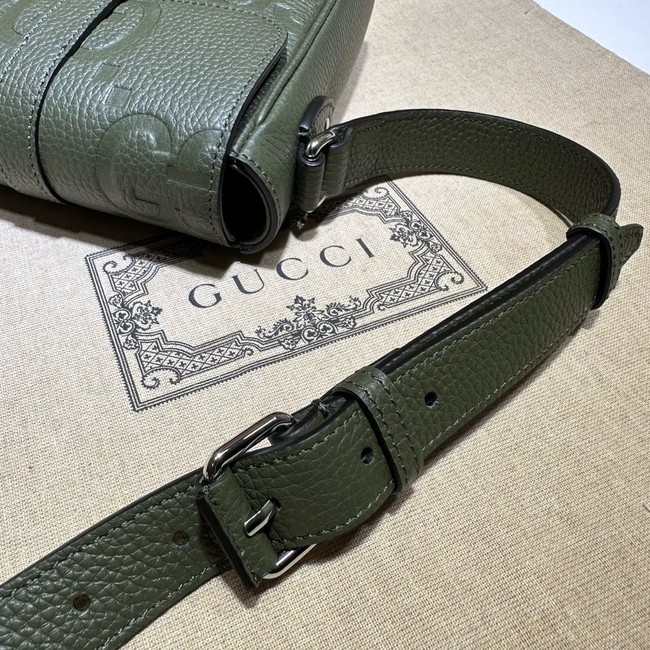 GUCCI GG Emblem mini crossbody bag 760235 Khaki