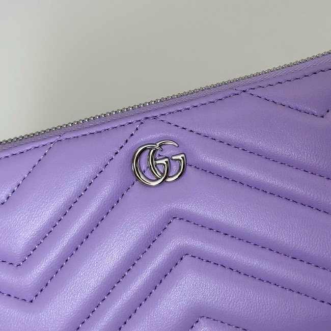 Gucci GG Marmont zip around wallet 837758 Purple
