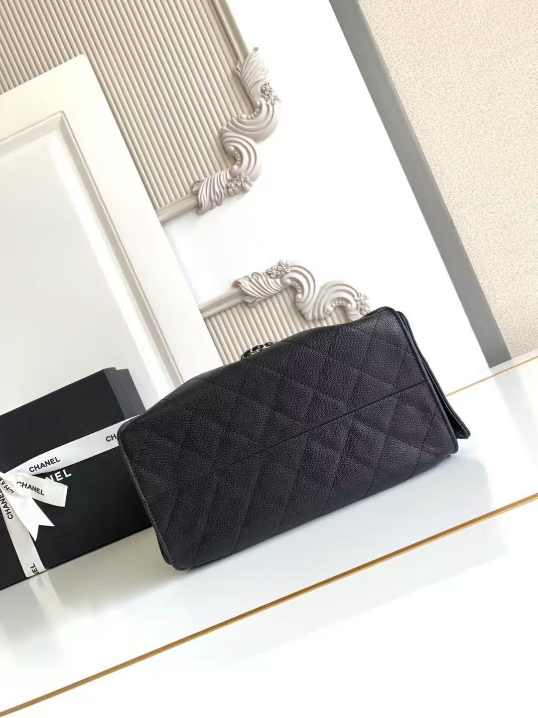 CHANEL 25 SMALL HANDBAG AS5293 Black&Silver-Tone CHANEL 25 SMALL HANDBAG AS5293 Black&Silver-Tone