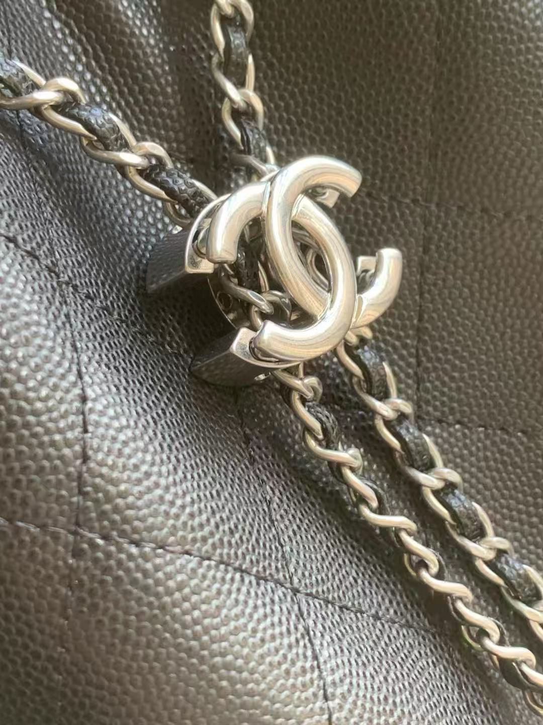 CHANEL 25 SMALL HANDBAG AS5293 Black&Silver-Tone CHANEL 25 SMALL HANDBAG AS5293 Black&Silver-Tone