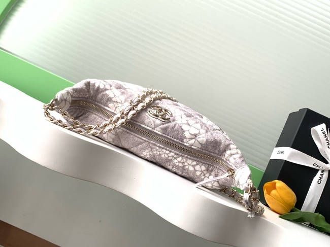 Chanel Large Hobo Bag AS5431 White & graty