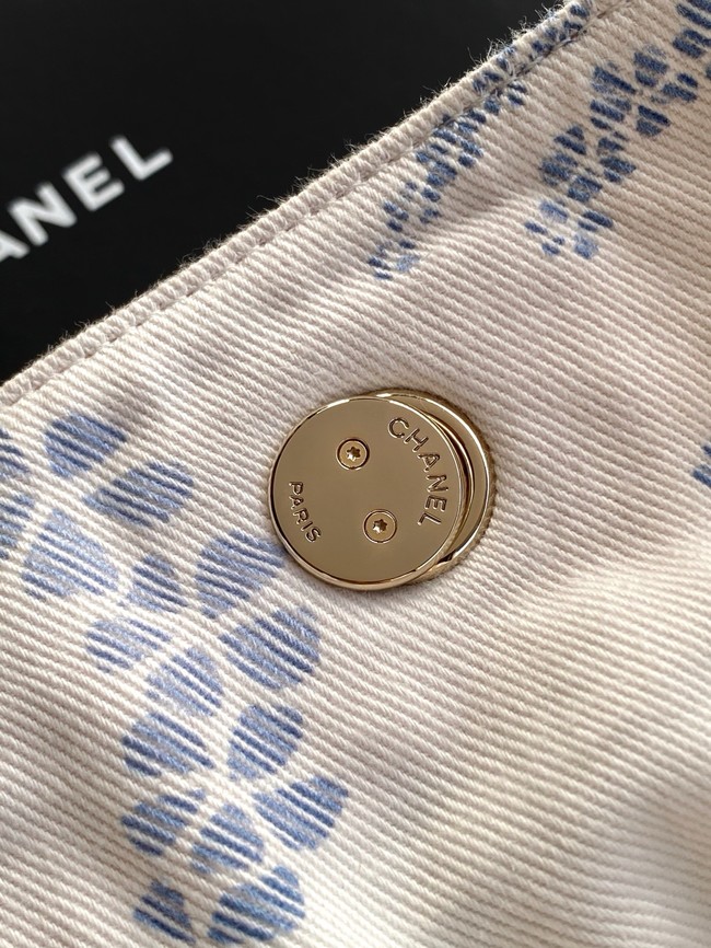 Chanel Shopping Bag AS5429 Light blue & White