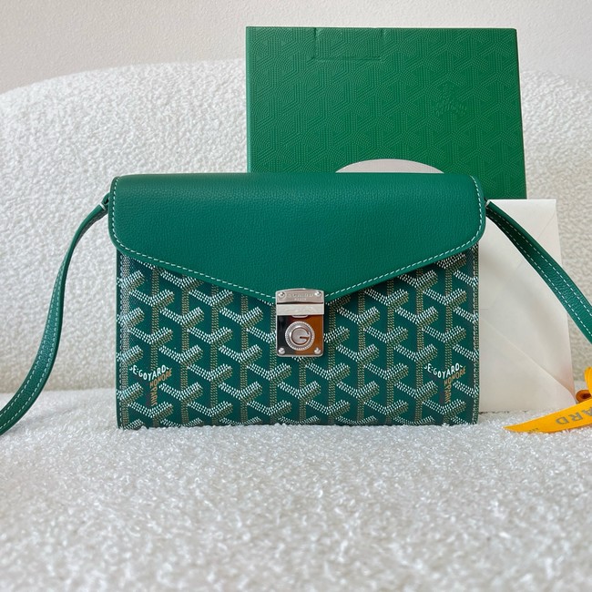 Goyard Calfskin Leather Shoulder Bag 55698 green