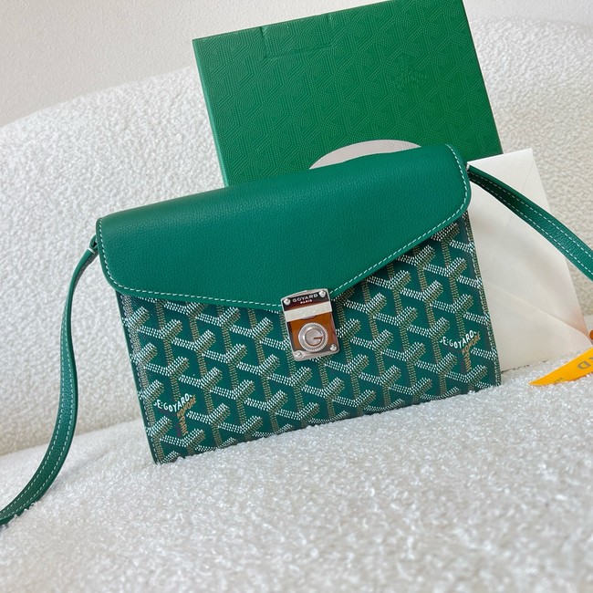 Goyard Calfskin Leather Shoulder Bag 55698 green